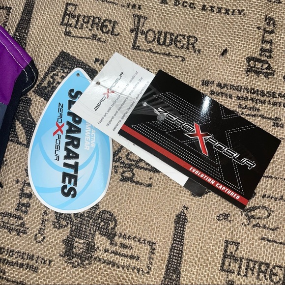 ZeroXposur NWT! Grape/Gray/Black/White Tankini Size 12 - Picture 4 of 10